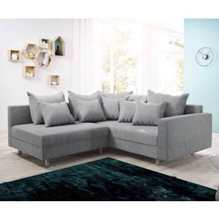 👉 Hoekbank grijs DELIFE Clovis vlak geweven met armleuning ottomane rechts 4250809392677
