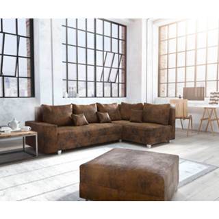👉 Hoekbank bruin DELIFE Panama ottomane rechts hocker modulebank 4251487112502