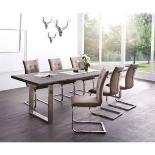 👉 Platina DELIFE Boomtafel Live-Edge 300x100 acacia top 5,5cm smal frame 4251487114087
