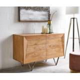 👉 Dressoir staal DELIFE Wyatt 115x45 cm acacia natuur roestvast 4251487143025