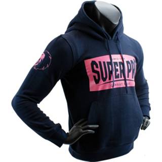 👉 Hoodie blauw roze Super Pro S.P. Block-Logo Donker Blauw/Roze 8720088978979