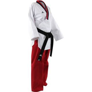 👉 Taekwondopak rood wit meisjes Adidas Poomsae Girls Wit/rood 3662513035893