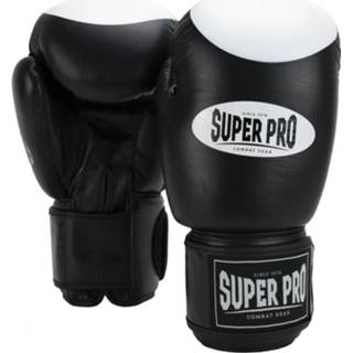 👉 Bokshandschoenen wit zwart Combat Gear Boxer Pro Klittenband Zwart/Wit 1 8719638444668