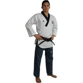👉 Taekwondopak blauw wit mannen Adidas Poomsae Heren Wit/Donker 3662513036067