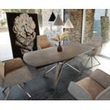 👉 Eettafel bruin keramisch staal DELIFE Carlow 130/200x90 cm roestvrij uitschuifbaar 4251487148631