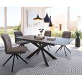 👉 Eettafel grijs keramisch metaal DELIFE Daven 160/200x90 cm uitschuifbaar 4251487148730