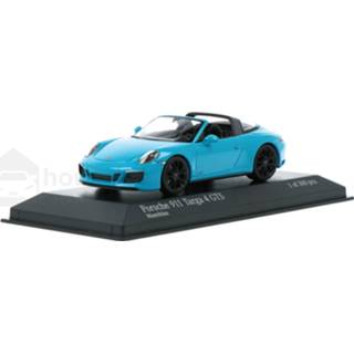 👉 Modelauto ichamps blauw Die-Cast Porsche 911 Targa 4 GTS - schaal 1:43 4012138156562