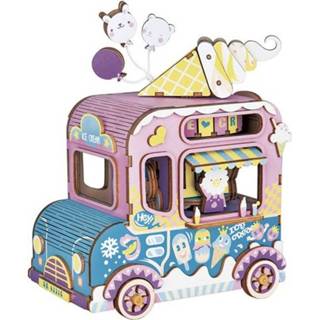 👉 Bouwpakket hout junior multicolor Robotime muziekdoos Ice Cream 96 delig 6946785122299