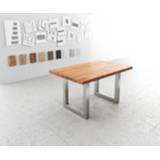 👉 Eettafel DELIFE Classic-Edge 140x90 acacia natuur frame breed 4251487141021