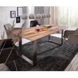 👉 Eettafel DELIFE Swiss-Edge 200x100 sheesham natuur 2,5cm frame smal 4251487142226