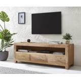 👉 Salontafel DELIFE Indra 150 cm Acacia natuur 3 lades 1 vakje 4251487144527