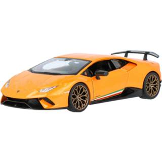 👉 Modelauto bburago oranje Die-Cast Lamborghini Huracán Performante - schaal 1:24 8719247525376
