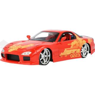 👉 Modelauto jadatoys rood Die-Cast Mazda RX-7 JLS - schaal 1:24