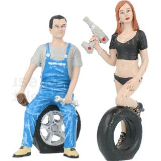 Modelauto motorhead plastic Tire Brigade Set #2 Derek & Michele - schaal 1:18 874932007686