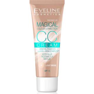 👉 Beige One Size GeenKleur Eveline Cosmetics CC Cream Magical Colour Correction Light 30ml. 5907609399076
