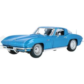 👉 Modelauto maisto blauw Die-Cast Chevrolet Corvette C2 - schaal 1:18 8719247183910