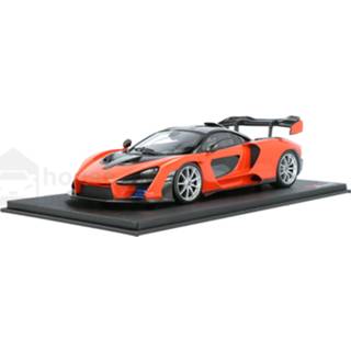 👉 Modelauto topspeed Mira Orange resin McLaren Senna - schaal 1:18 4895183689236