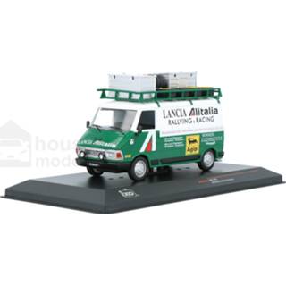👉 Model auto Lancia Alitalia IXO donkergroen Die-Cast Fiat 242 Rally Assistance - Modelauto schaal 1:43 4895102327195