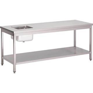 👉 RVS m Gastro cheftafel met onderblad 85x120x70cm