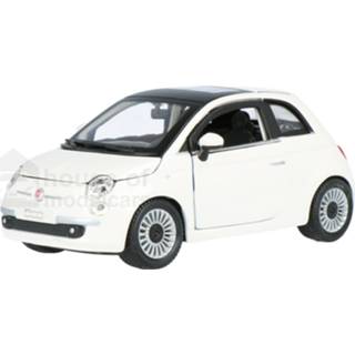 Modelauto bburago wit Die-Cast Fiat 500 - schaal 1:24 8719247344878