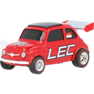 👉 Modelauto brumm rood Die-Cast Fiat 500 (Charles Leclerc) - schaal 1:43 8020677026099