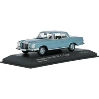 👉 Modelauto ichamps blue metallic Die-Cast Mercedes-Benz 280SE Coupé - schaal 1:43 4012138098756
