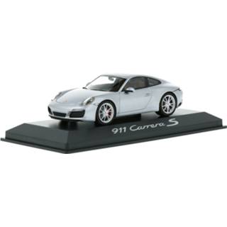 👉 Modelauto herpa zilver Die-Cast Porsche 911 (991) Carrera S Coupe - schaal 1:43