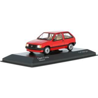 👉 Modelauto ichamps Karmin Red Die-Cast Opel Corsa - schaal 1:43 4012138062894