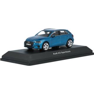 👉 Modelauto IScale atoll blue Die-Cast Audi A3 Sportback - schaal 1:43 2160000052725