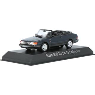 👉 Modelauto norev Dark Blue Metallic Die-Cast Saab 900 Turbo 16 Cabriolet - schaal 1:43 3551098100440