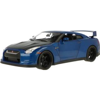 👉 Modelauto jadatoys blauw Die-Cast Nissan GT-R (R35) - schaal 1:18