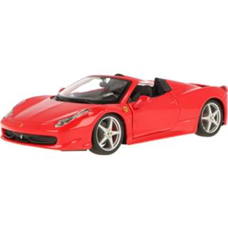 👉 Modelauto bburago rood Die-Cast Ferrari 458 Spider - schaal 1:24 4893993260171