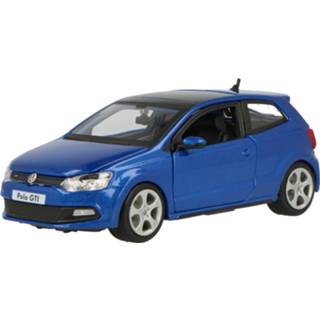 Modelauto bburago blue metallic Die-Cast Volkswagen Polo GTI MK5 - schaal 1:24 8719247603647