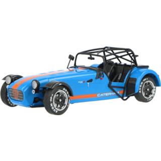 👉 Modelauto solido blauw Die-Cast Caterham Seven 275R - schaal 1:18 3663506004643