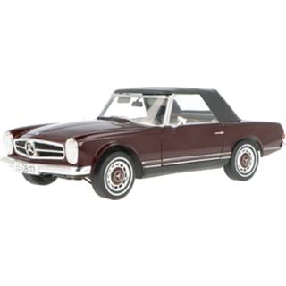 👉 Modelauto schuco Bordeaux Red Die-Cast Mercedes-Benz SL Cabriolet 