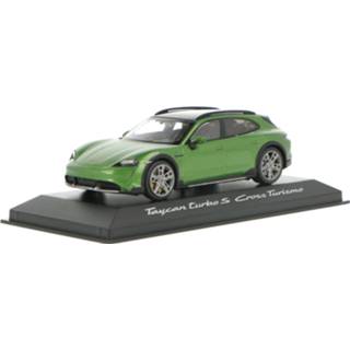 👉 Modelauto ichamps Mamba Green Metallic Die-Cast Porsche Taycan Turbo S Cross Turismo - schaal 1:43