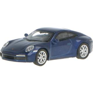 Modelauto schuco blauw Die-Cast Porsche 911 Carrera S Coupé (992) - schaal 1:87 4007864041268