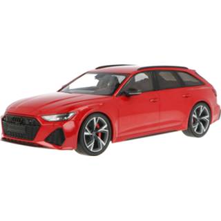 👉 Modelauto ichamps red metallic Die-Cast Audi RS6 Avant - schaal 1:18 4012138172920