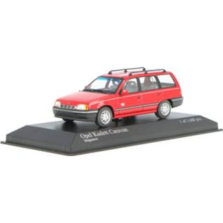 👉 Modelauto ichamps magmarot Die-Cast Opel Kadett Caravan - schaal 1:43 4012138076181