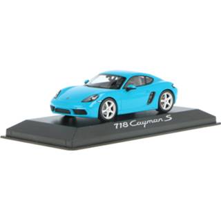 👉 Model auto ichamps s blauw Die-Cast Porsche 718 Cayman - Modelauto schaal 1:43