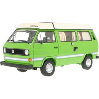 👉 Modelauto schuco donkergroen Die-Cast Volkswagen T3a Joker Camper met vouwdak - schaal 1:18 4007864030507