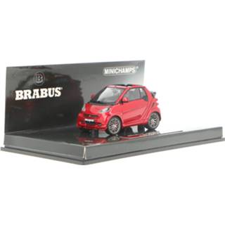 👉 Modelauto ichamps red metallic resin Smart Brabus Ultimate 120 Cabriolet - schaal 1:43 4012138118447