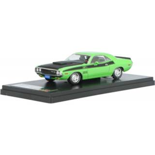 👉 Model auto Die-Cast Premium X donkergroen Dodge Challenger T/A - Modelauto schaal 1:43 9580015703307