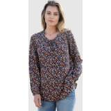 👉 Tuniek kunstvezels gebloemd blauw marine met bindbandje basically you 4055706544248