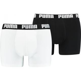 Boxershort Never Out onderbroeken effen s mannen zwart wit Puma Basic 6-Pack Black/White