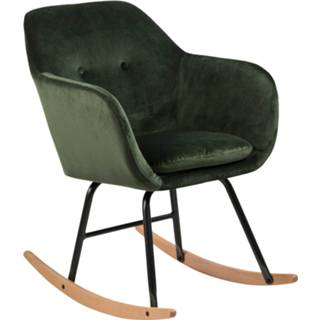 👉 Schommelstoel donkergroen velours hout Forest Green kinderen Kidsmill Liv 5705994997132