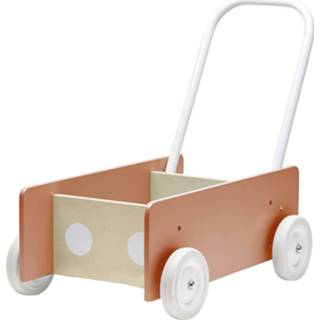 👉 Loopwagen houten Donker Abrikoos Kid's Concept 7340028727859