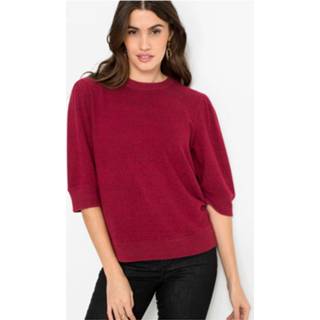 👉 Sweater vrouwen dameskleding rood Zachte sweater, 3/4 mouw 8682578501312