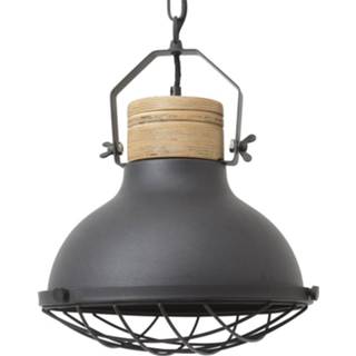 👉 Brilliant Landelijke hanglamp EmmaØ 30cm zwart met houtbruin 93571/86