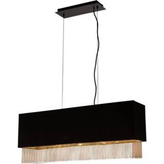 👉 Hanglamp zwarte active Searchlight Fringe 8724-4BK 5053423135540